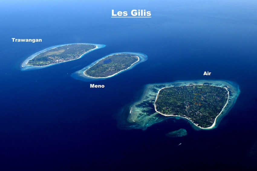 Les iles de Lombok : gili Meno, gili Air et gili Trawangan