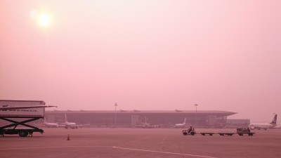 Les pistes de l'aéroport de Pekin