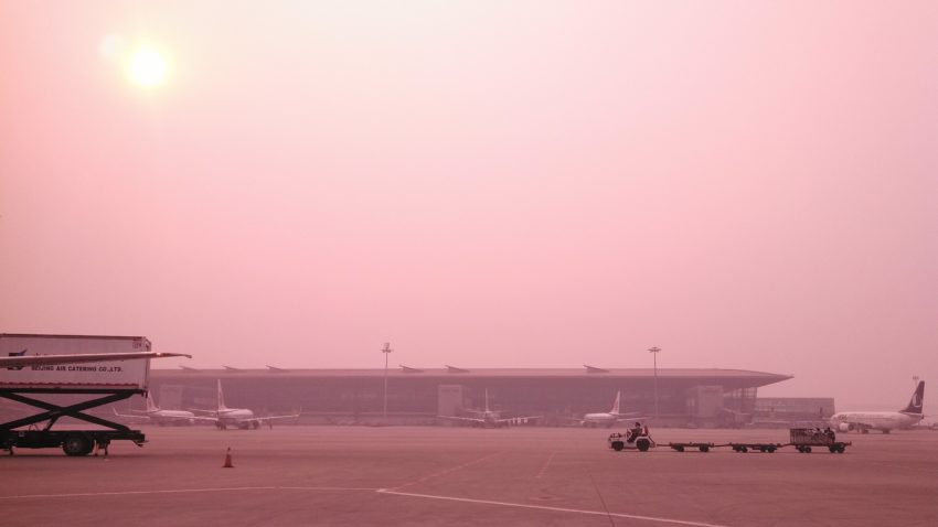 Les pistes de l'aéroport de Pekin