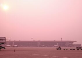 Les pistes de l'aéroport de Pekin