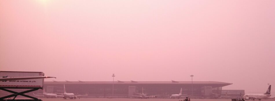 Les pistes de l'aéroport de Pekin